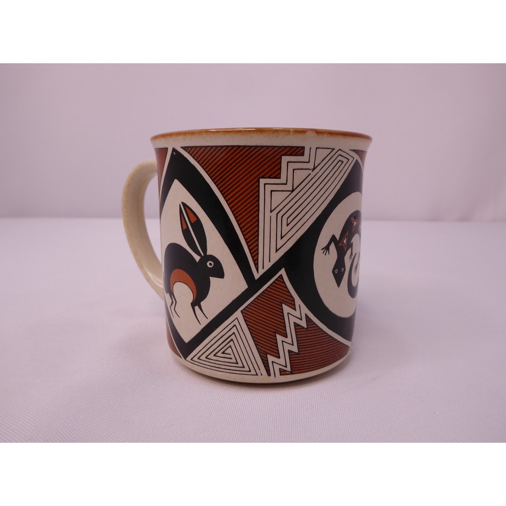VTG Kay Mallek Original Tuscan Arizona Southwestern Mug Turtle Lizard Rabbit